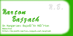 marton bajzath business card